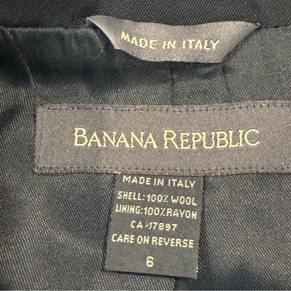 Banana Republic Black Tailored Italian Wool Blazer - Picture 3 of 3